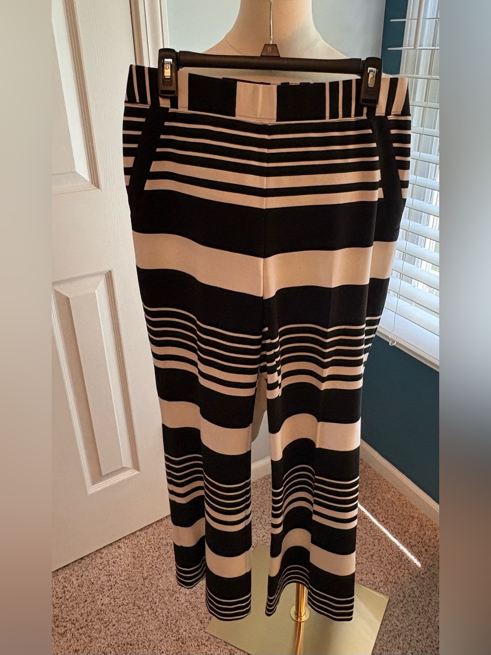 INC International Concepts Black and White Boot Cut Pants